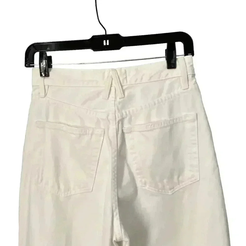 SLVRLAKE London Straight Jeans White Destroyed size 26 - Picture 5 of 12